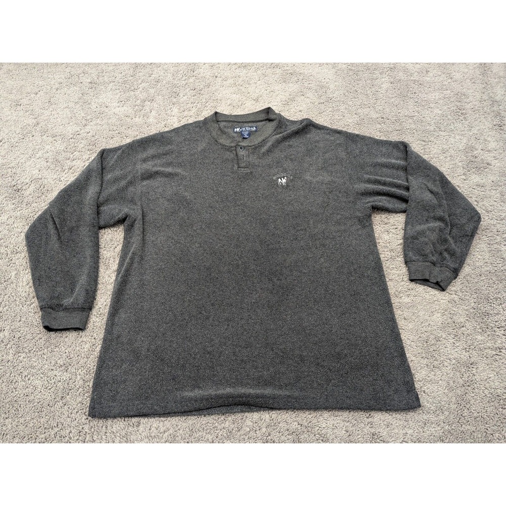 Vintage Big Dogs‎ Sweater Mens 2X Pullover Long Sleeve Fleece Logo Gray